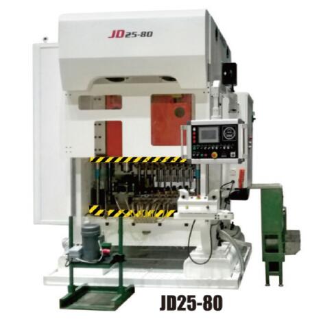 JD25半闭式双点多工位圆钢壳拉伸压力机